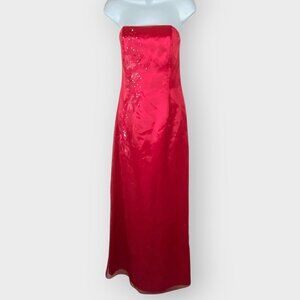 Vtg Scott McClintock Formal Maxi Dress | 6 | Pink Organza | Prom Princess Royal